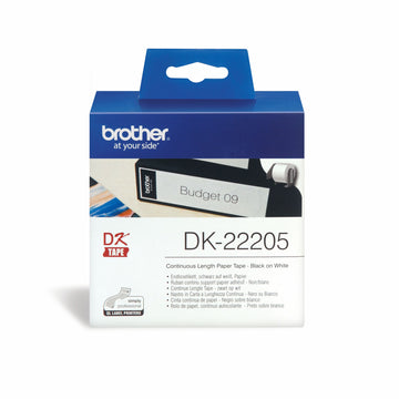 Brother DK-22205 ruban d'étiquette Noir sur blanc