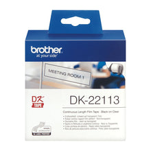 Brother DK-22113 ruban d'étiquette Noir sur transparent
