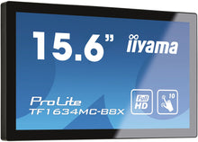 iiyama ProLite TF1634MC-B8X écran plat de PC 39,6 cm (15.6") 1920 x 1080 pixels Full HD LED Écran tactile Multi-utilisateur Noir iiyama