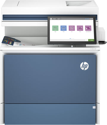 HP Color LaserJet Enterprise Flow Imprimante MFP 5800zf, Impression, copie, scan, fax, Chargeur automatique de documents; Bacs haute capacité en option; Écran tactile; Cartouche TerraJet