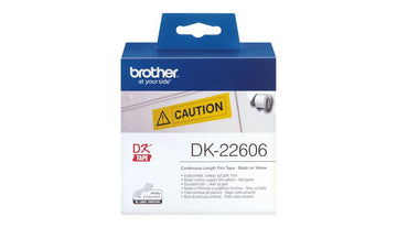 Brother DK-22606 ruban d'étiquette Noir sur jaune