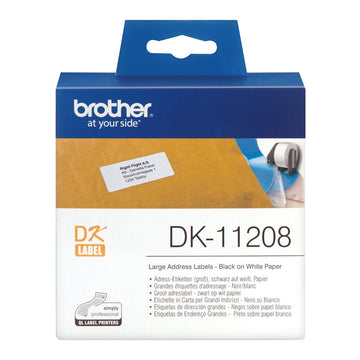 Brother DK-11208 ruban d'étiquette Noir sur blanc