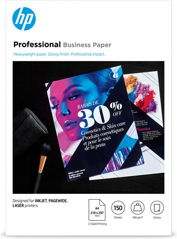 HP Papier Professional Business, brillant, 180 g/m2, A4 (210 x 297 mm), 150 feuilles