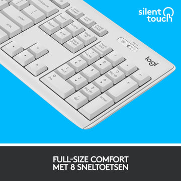 Logitech MK295 Silent Wireless Combo clavier Souris incluse RF sans fil QWERTY Anglais Blanc