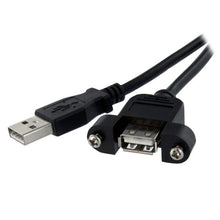 StarTech.com USBPNLAFAM1 câble USB 0,3 m USB 2.0 USB A Noir StarTech.com