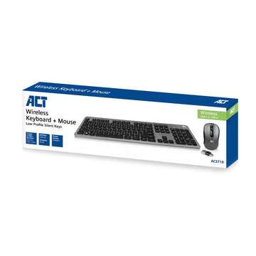 ACT AC5710 clavier Souris incluse RF sans fil QWERTY Noir