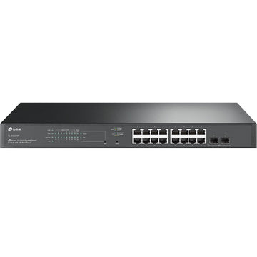 TP-Link TL-SG2218P commutateur réseau L2/L2+ Gigabit Ethernet (10/100/1000) Connexion Ethernet, supportant l'alimentation via ce port (PoE) 1U Noir TP-LINK