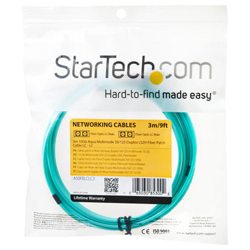 StarTech.com A50FBLCLC3 câble de fibre optique 3 m LC OM3 Turquoise