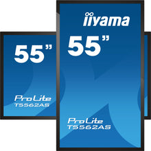iiyama T5562AS-B1 Signage Display Écran plat interactif 138,7 cm (54.6") VA 500 cd/m² 4K Ultra HD Noir Écran tactile Intégré dans le processeur Android 8.0 24/7 iiyama
