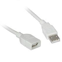 C2G USB A Male to A Female Extension Cable 2m câble USB Blanc