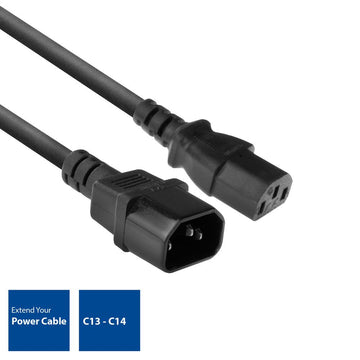ACT AC3315 câble électrique Noir 1,8 m Coupleur C13 Coupleur C14 ACT