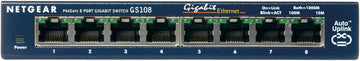 NETGEAR ProSafe 8-Port Gigabit Desktop Switch Non-géré Gigabit Ethernet (10/100/1000) Bleu Netgear