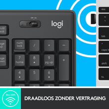 Logitech MK295 Silent Wireless Combo clavier Souris incluse RF sans fil AZERTY Belge Graphite