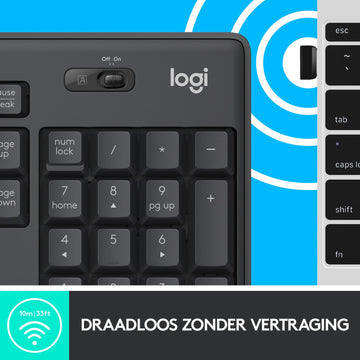 Logitech MK295 Silent Wireless Combo clavier Souris incluse RF sans fil AZERTY Belge Graphite