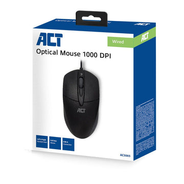ACT AC5005 souris Ambidextre USB Type-A IR LED 1000 DPI ACT
