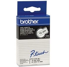 Brother TC-201 ruban d'étiquette Noir sur blanc Brother