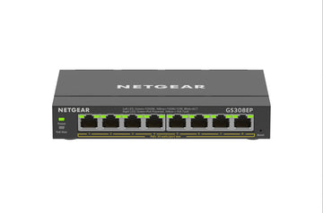 NETGEAR 8-Port Gigabit Ethernet PoE+ Plus Switch (GS308EP) Géré L2/L3 Gigabit Ethernet (10/100/1000) Connexion Ethernet, supportant l'alimentation via ce port (PoE) Noir Netgear