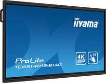 iiyama TE6514MIS-B1AG Signage Display Écran plat interactif 165,1 cm (65") LCD Wifi 435 cd/m² 4K Ultra HD Noir Écran tactile Intégré dans le processeur Android 24/7