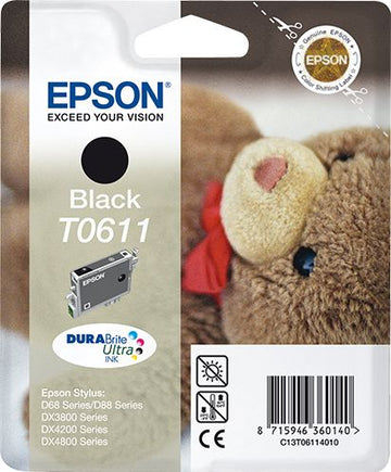 Epson Teddybear T0611 cartouche d'encre 1 pièce(s) Original Noir Epson