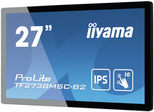 iiyama ProLite TF2738MSC-B2 écran plat de PC 68,6 cm (27") 1920 x 1080 pixels Full HD LED Écran tactile Multi-utilisateur Noir iiyama