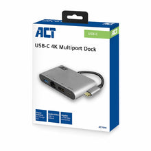 ACT AC7040 station d'accueil Avec fil USB 3.2 Gen 1 (3.1 Gen 1) Type-C Gris ACT