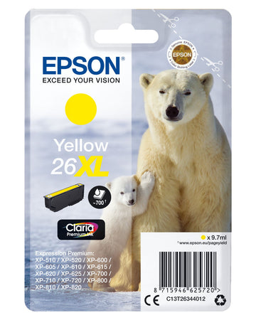 Epson Polar bear C13T26344012 cartouche d'encre 1 pièce(s) Original Rendement élevé (XL) Jaune Epson