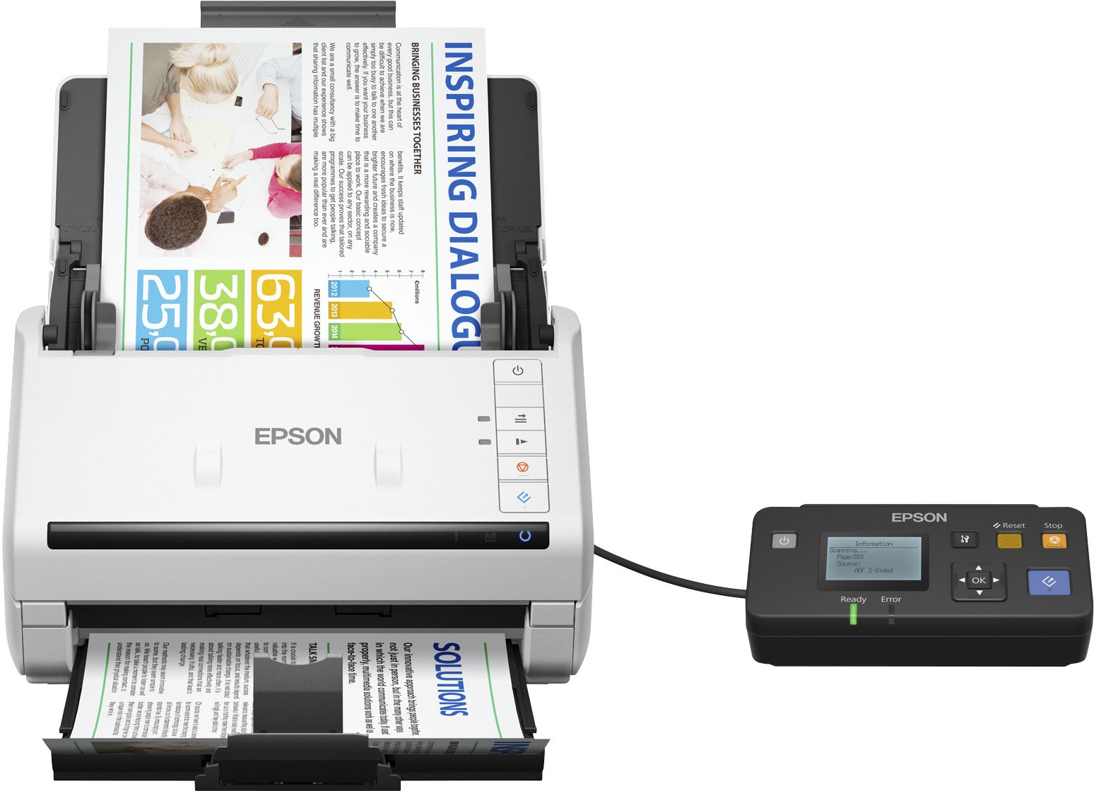 Epson WorkForce DS-530N Alimentation papier de scanner 600 x 600 DPI A4 Blanc Epson
