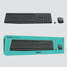 Logitech MK235 clavier Souris incluse USB AZERTY Belge Gris Logitech