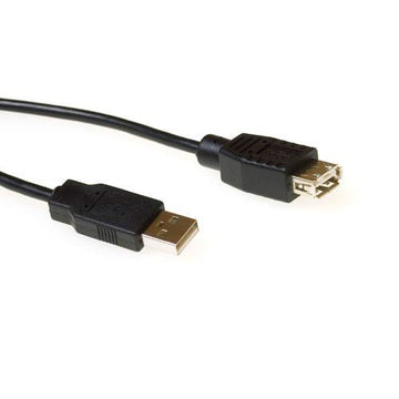 ACT USB 2.0 extension cable, 5.0m, Type A - A, Black câble USB 5 m USB A Noir ACT