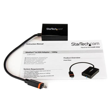 StarTech.com SLMPT2VGA câble vidéo et adaptateur 0,1 m Noir StarTech.com