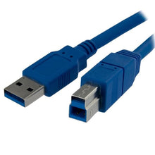 StarTech.com USB3SAB1M câble USB 1 m USB 3.2 Gen 1 (3.1 Gen 1) USB A USB B Bleu StarTech.com