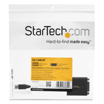 StarTech.com MDP2DVI câble vidéo et adaptateur 0,13 m Mini DisplayPort DVI-I Noir StarTech.com