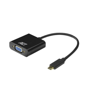 ACT AC7300 câble vidéo et adaptateur 0,15 m USB Type-C VGA (D-Sub) Noir ACT