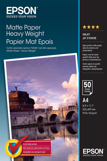 Epson Heavy Weight, DIN A4, 167g/m² papier photos Blanc Mat Epson
