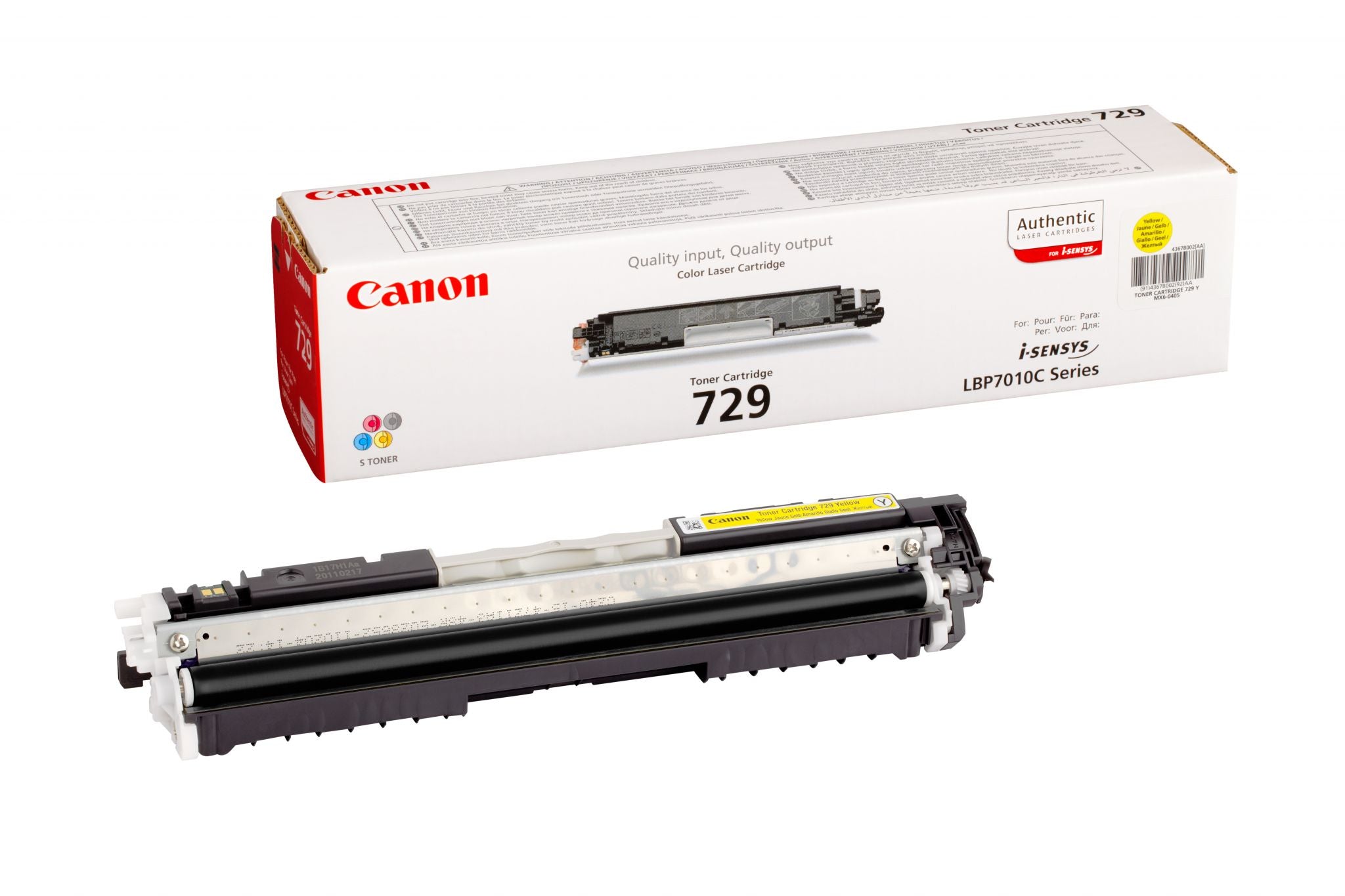 Canon 729 Y cartouche toner et laser 1 pièce(s) Original Jaune Canon