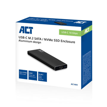 ACT AC1605 storage drive enclosure Enceinte ssd Noir M.2 ACT