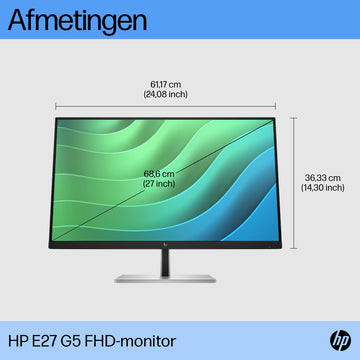 HP E27 G5 écran plat de PC 68,6 cm (27") 1920 x 1080 pixels Full HD LED Noir