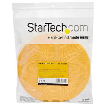 StarTech.com HKLP25YW serre-câbles Attache-câbles à crochets et à boucles Nylon Jaune 1 pièce(s) StarTech.com