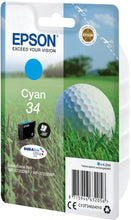 Epson Golf ball C13T34624010 cartouche d'encre 1 pièce(s) Original Rendement standard Cyan Epson