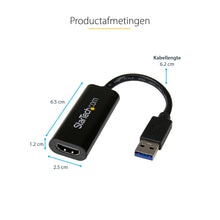 StarTech.com USB32HDES adaptateur graphique USB 1920 x 1200 pixels Noir