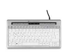 BakkerElkhuizen S-board 840 clavier USB QWERTZ Allemand Gris clair, Blanc