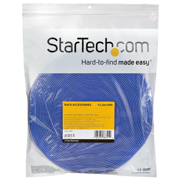 StarTech.com HKLP50BL serre-câbles Attache-câbles à crochets et à boucles Nylon Bleu 1 pièce(s)