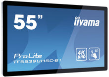 iiyama ProLite TF5539UHSC-B1AG écran plat de PC 139,7 cm (55") 3840 x 2160 pixels 4K Ultra HD LED Écran tactile Multi-utilisateur Noir