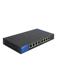 Linksys LGS108P Non-géré L2 Gigabit Ethernet (10/100/1000) Connexion Ethernet, supportant l'alimentation via ce port (PoE) Noir