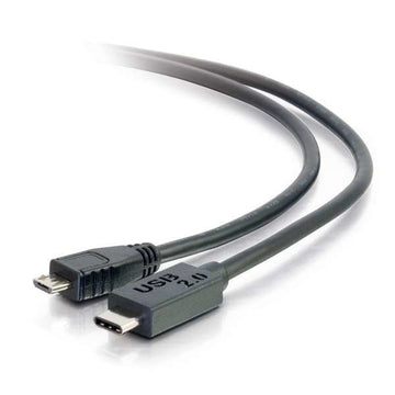 C2G USB 2.0, C - Micro B, 2m câble USB USB C Micro-USB B Noir C2G