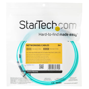 StarTech.com A50FBLCLC2 câble de fibre optique 2 m LC OM3 Turquoise StarTech.com