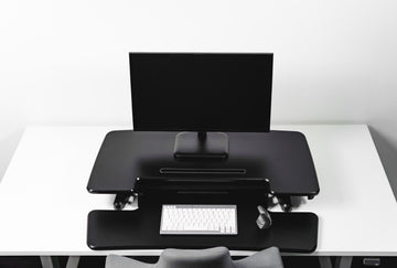 BakkerElkhuizen Adjustable Sit-Stand Desk Riser 2 Noir Bureau
