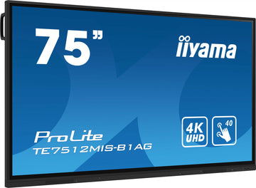 iiyama PROLITE Panneau plat de signalisation numérique 190,5 cm (75") Wifi 400 cd/m² 4K Ultra HD Noir Écran tactile Intégré dans le processeur Android 11 16/7 iiyama
