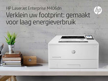 HP LaserJet Enterprise M406dn, Noir et blanc, Imprimante pour Entreprises, Imprimer, Taille compacte; Sécurité renforcée; Impression recto-verso; Éco-énergétique; Impression USB en façade