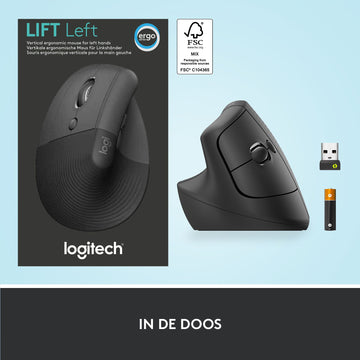 Logitech Lift souris Gauche RF sans fil + Bluetooth Optique 4000 DPI Logitech